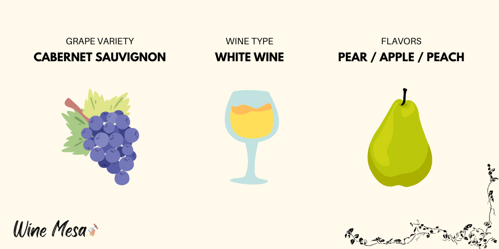 Infographic White Cabernet Sauvignon